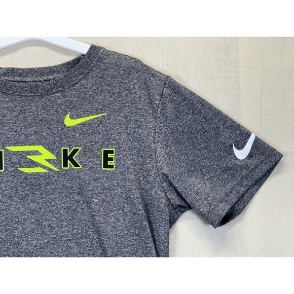Nike 3 Brand Dri-Fit T-shirt Youth Large Gray Yellow - Picture 7 of 16